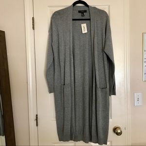 F21 longline cardigan